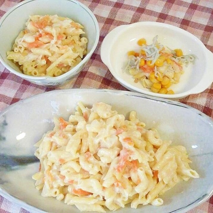 離乳食にも ショートパスタの豆乳クリーム煮 レシピ 作り方 By 京桜 楽天レシピ 離乳食にも ショートパスタの豆乳クリーム煮 レシピ 作り方 By 京桜 楽天レシピ